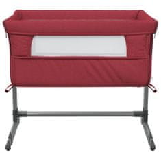 Petromila vidaXL Detská posteľ s matracom červená ľanová látka