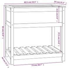 Vidaxl Kvetináč s policou 82,5x54x81 cm masívna borovica