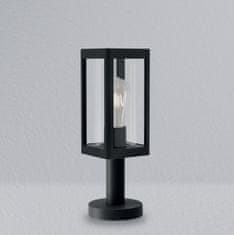 LUMILED Záhradná lampa E27 čierny stĺp QUADRA 35cm