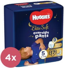 Huggies 4x Elite Soft Pants OVN Nohavičky plienkové jednorazové 5 (12-17 kg) 17 ks