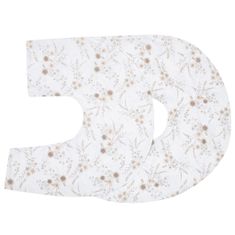 NEW BABY Obliečka na dojčiaci vankúš v tvare písmena C Kvety XL biela