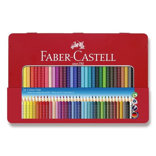 Faber-Castell Pastelky Grip 2001 plechová krabička, 36 farieb