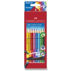 Faber-Castell Pastelky Grip 2001 s farebnou gumou 10 farieb