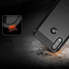 IZMAEL Carbon Shield TPU puzdro pre Motorola Moto G7 Power - Čierna KP24577