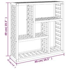 Vidaxl Nástenná polica 49x15x49 cm masívny orech