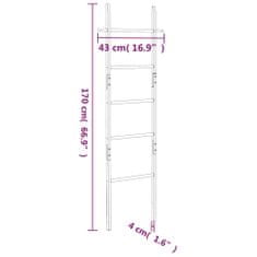 Vidaxl Rebrík na uteráky 170 cm orechový masív