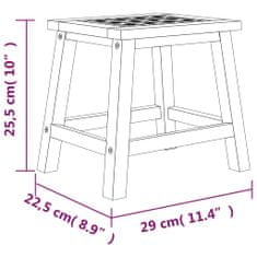 Vidaxl Stolička 29x22,5x25,5 cm masívne orechové drevo