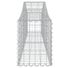 Vidaxl Oblúkový gabionový kôš 7 ks 200x30x40/60 cm pozinkované železo