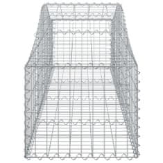 Vidaxl Oblúkové gabionové koše 4 ks 200x50x40/60 cm pozink. železo