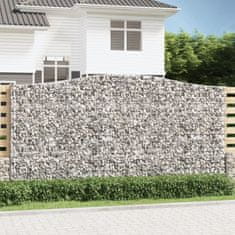 Vidaxl Oblúkový gabionový kôš 400x30x200/220 cm pozinkované železo