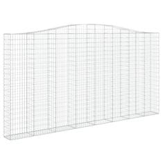 Vidaxl Oblúkový gabionový kôš 400x30x200/220 cm pozinkované železo