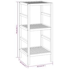 Vidaxl Polica do kúpeľne 35,5x35,5x79 cm orechový masív