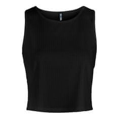 Pieces Dámsky top PCKYLIE Regular Fit 17126617 Black (Veľkosť M)