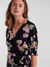 Pieces Dámske šaty PCTALA Regular Fit 17133694 Black Big Flower (Veľkosť M)