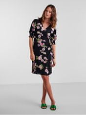 Pieces Dámske šaty PCTALA Regular Fit 17133694 Black Big Flower (Veľkosť M)