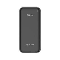 Tellur PBC303 30000mAh Powerbank, 2xUSB+Type-C+MicroUSB, čierna