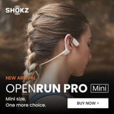 SHOKZ OpenRun PRO mini Bluetooth slúchadlá pred uši, béžová