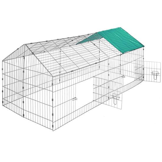 tectake Vonkajší výbeh pre králiky vr. ochrannej plachty