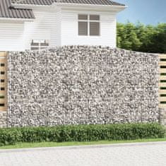 Vidaxl Oblúkový gabionový kôš 400x50x220/240 cm pozinkované železo