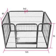 tectake Ohrádka pre psíkov a šteňatá železná obdĺžniková