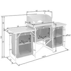 tectake Kempingová kuchyňa 172 x 52 x 104 cm