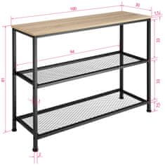 tectake Konzolový stolík Bristol 100x30x81cm