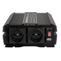 tectake Menič napätia Invertor 12 V na 230 V 1000 W 2000 W