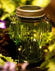 LUMILED Sada 6x solárne záhradné svietidlo LED závesný sklenený KAKTUS zelený