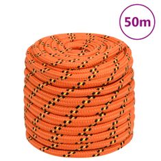 Vidaxl Lodné lano oranžové 18 mm 50 m polypropylén