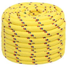 Vidaxl Lodné lano žlté 20 mm 25 m polypropylén