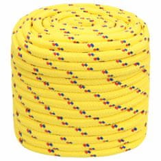 Vidaxl Lodné lano žlté 18 mm 50 m polypropylén