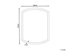 Beliani Oválne LED zrkadlo na stenu 58 x 78 cm strieborné BEZIERS