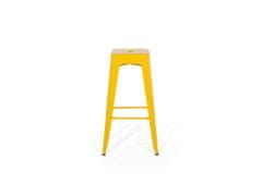 Beliani Sada 2 barových stoličiek 76 cm žltá CABRILLO