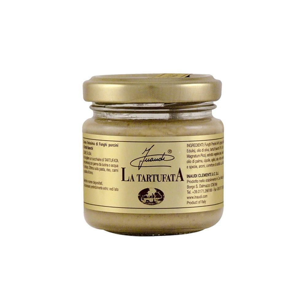 Inaudi Talianske biele hľuzovky Alba a Boletus \'La Tartufata\' \'Crema Finissima di Fungi Porcini e Tartufi Bianchi | La Tartufata\' 80g Inaudi