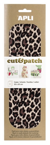 Apli Cut&Patch papier 30 x 50 cm - Leopard 3 ks