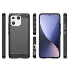 IZMAEL Carbon Shield TPU puzdro pre Xiaomi 13 - Čierna KP24681