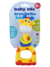 Baby Mix Detské hrkálka Baby Mix žltá žirafa 