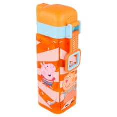 Stor Hranatá plastová fľaša PEPPA PIG LOCK, 550ml, 41202