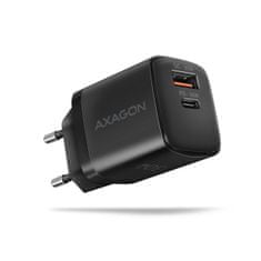 AXAGON ACU-PQ30, Sil nabíjačka do siete 30W, 2x port (USB-A + USB-C), PD3.0/PPS/QC4+/SFC/AFC/Apple