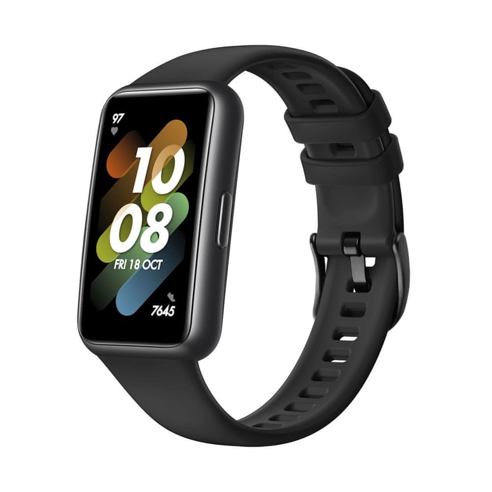 FIXED Silikónový remienok Silicone Strap pre Huawei Band 7 FIXSSTB-1053-BK, čierny