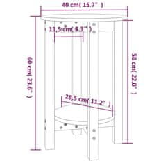 Vidaxl Konferenčný stolík čierny Ø 40x60 cm borovicový masív