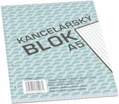 Kancelársky blok A5, štvorček, 50 listov