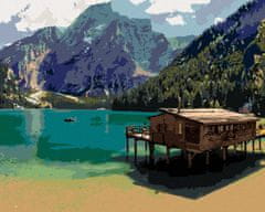 ZUTY Diamantové maľovanie - JAZERNÁ KRAJINA V LAGO DI BRAIES YES 40x50 cm