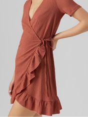 Vero Moda Dámske šaty VMHAYA Regular Fit 10265446 Marsala (Veľkosť XL)