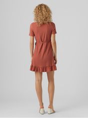 Vero Moda Dámske šaty VMHAYA Regular Fit 10265446 Marsala (Veľkosť XL)