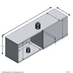 Vidaxl FMD Nástenná skrinka s vešiakom na oblečenie, 99,1x27,2x33 cm, čierna