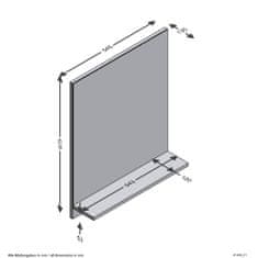 Vidaxl FMD Nástenné zrkadlo s poličkou, 54,5x13,5x67,5 cm, remeselnícky dub