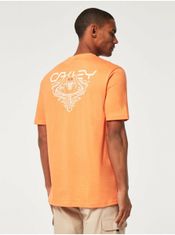 Oakley Oranžové pánske tričko s potlačou na chrbte Oakley S
