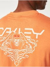 Oakley Oranžové pánske tričko s potlačou na chrbte Oakley S