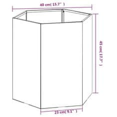 Vidaxl Kvetináč, hrdzavý 40x40x45 cm, cortenová oceľ